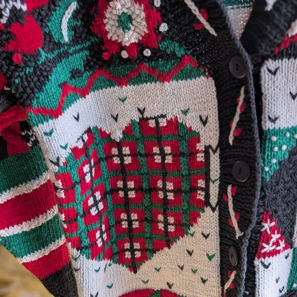 Vintage Susan Bristol Button Up Christmas Sweater - Picture 2 of 9